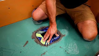 EASY WAY to Install a Tile Shower Pan  FOAM [upl. by Nwadahs196]