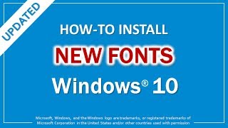 How to Install Fonts in Windows 10 Updated [upl. by Acnairb210]