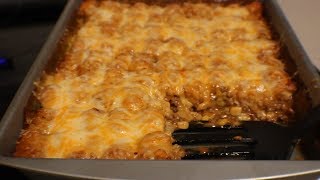 SuperBowl Recipe Taco Tater Tot Casserole [upl. by Goddord821]