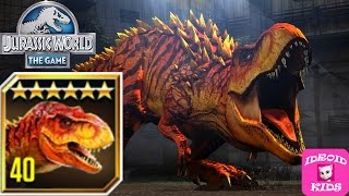 TREX MAX LEVEL 40  Jurassic World The Game [upl. by Koal]