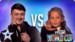 Wayne Woodward vs Issy Simpson  Britains Got Talent World Cup 2018 [upl. by Margit]