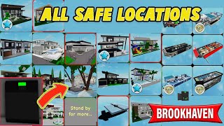 ALL SAFE LOCATIONS IN BROOKHAVEN RP  Houses Apartments amp Estates [upl. by Peonir]