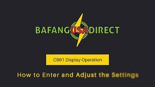 Bafang C961 Display Programming [upl. by Ariday90]