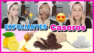 3 EXFOLIANTES CASEROS Y NATURALES PARA LA CARA  PIEL SUAVE Y BONITA  NatyGloss [upl. by Mylander]