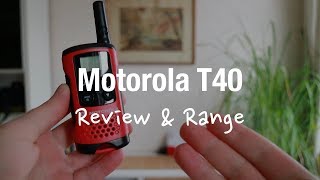 Motorola TLKR T40  PMR Radios Review and Range Test [upl. by Seppala229]