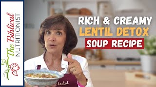 Vegan Lentil Detox Soup  Protein Packed Daniel Fast Dinner Recipe [upl. by Jeminah]