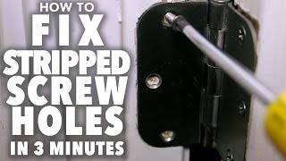 Fix Stripped Screw Holes  3 MINUTE FIX [upl. by Thirzi]