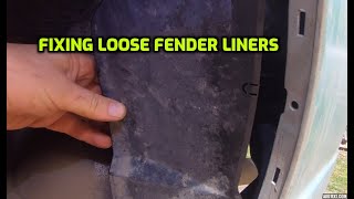 FIXING LOOSE WHEELWELL FENDER LINER ON ANY CAR ALSO USED TO REATTACH PLASTIC SPLASH GUARDS [upl. by Roybn]