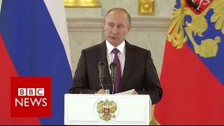 Vladimir Putin congratulates Donald Trump  BBC News [upl. by Hanleigh]