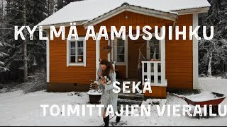 Kylmä aamusuihku sekä toimittajien vierailu [upl. by Gaultiero]