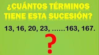 ¿CÓMO HALLAR EL NÚMERO DE TÉRMINOS DE UNA SUCESIÓN ARITMÉTICA LA FÓRMULA [upl. by Refinaj]