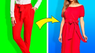 23 DIY CLOTHES HACKS FOR REALLY SMART GIRLS [upl. by Tempa]