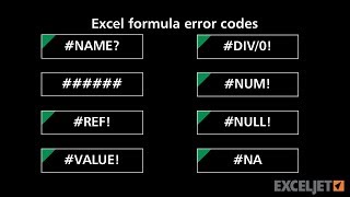 Excel formula error codes and fixes [upl. by Eugatnom188]