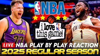 🔴LAKERS vs PELICANS │ 2025 NBA Basketball Game PlayByPlay Reaction amp Scoreboard [upl. by Jepson108]