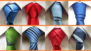 8 Different ways How to tie a tie [upl. by Genesia]