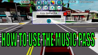 How to use the music pass in Brookhaven Roblox [upl. by Aplihs]