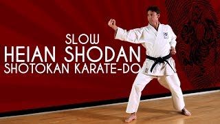 Heian Shodan SLOW  Shotokan Karate Kata JKA [upl. by Fabe]