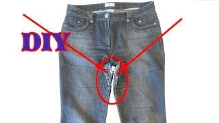 Jeans im Schritt flicken DIY Tutorial [upl. by Sadoff840]