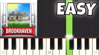 Brookhaven  Theme Song  EASY Piano Tutorial [upl. by Mannos]