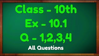 Class  10 Ex  101 Q1 2 3 and 4 Maths Cirlces NCERT CBSE [upl. by Nosnaj991]