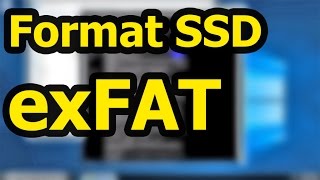 How to format an SSD into exFAT File System using the Command Prompt [upl. by Eleonore]