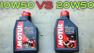 Motul 10w50 VS Motul 20w50 Engine Oil Review [upl. by Aihsem]