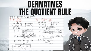 DERIVATIVES  THE QUOTIENT RULE  PROF D [upl. by Maclaine584]