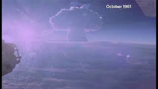 Russia releases secret footage of 1961 Tsar Bomba hydrogen blast  REUTERS [upl. by Annaesor]