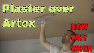 How to Plaster over Artex and Textured Ceilings [upl. by Rabah]