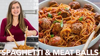 How To Make Spaghetti and Meatballs Recipe  Homemade Marinara Sauce [upl. by Liagaba]