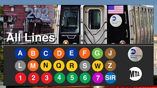 MTA New York City Subway ALL LINES [upl. by Gerty707]