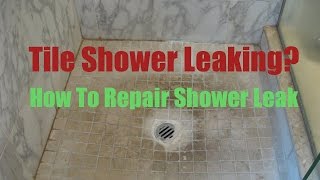 Custom Tile Shower Floor Leak Repair MA RI [upl. by Atinnek99]