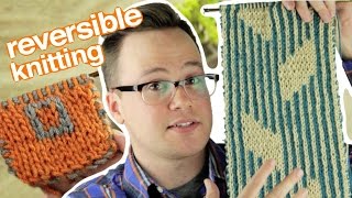 Double Knitting How to Knit a Reversible Scarf [upl. by Tomkin460]