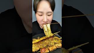 mukbang sausages skewer [upl. by Hayes]