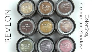 Revlon ColorStay Eye Cremes Live Swatches amp Review [upl. by Fleda]