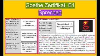 Goethe Zertifikat B1  Übungen zum Sprechen [upl. by Varick656]