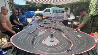 Carrera 132 Outdoor Slot Car Track in California  morning practice [upl. by Regdirb745]