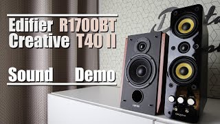 Creative T40 Series II vs Edifier R1700BT  Sound Demo w Bass Test [upl. by Ettenahs]