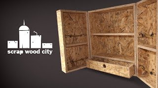 DIY OSB hanging cabinet  quick and dirty [upl. by Ahsiemaj]