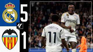 Real Madrid 51 Valencia  HIGHLIGHTS  LaLiga 202324 [upl. by Iah]