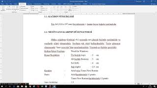 Microsoft word tek sayfa için Sayfa Düzeni Kenar boşluğu ayarlama [upl. by Seka61]