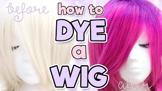 HOW TO DYE A SYNTHETIC WIG  Alexas Wig Series 7 [upl. by Vashtia]