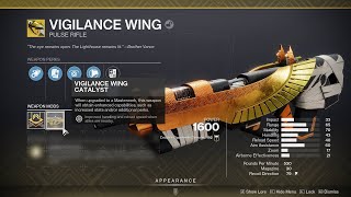 HOW TO GET VIGILANCE WING CATALYST  DESTINY 2 [upl. by Jemma]