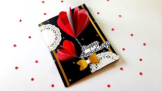 Beautiful Handmade Anniversary Card  Special Anniversary Card Idea  Tutorial [upl. by Haram]