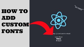 How to add custom fonts in React js [upl. by Pacheco]