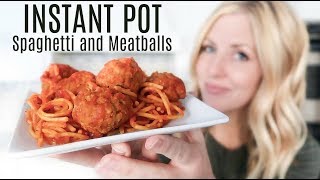 EASY Instant Pot Spaghetti and Meatballs  Dump and Go Recipe [upl. by Hgiel]