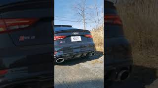 2018 Audi RS3 Unitronic mid pipes sound [upl. by Cudlip]