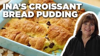 Ina Gartens Croissant Bread Pudding  Barefoot Contessa  Food Network [upl. by Staw]