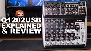 Behringer XENYX Q1202USB Mixer Review  Test  Explained [upl. by Enetsirhc]