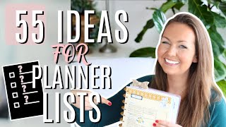 55 Ideas for Lists to Use in Your Planner  Happy Planner  Functional Planning [upl. by Libyc294]